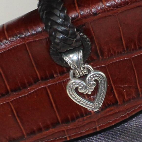 Brighton Croc Embossed Clear Windowpane Full Disclosure Satchel - Picture 5 of 7